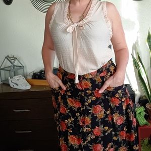 Vintage '80s '90s A-line skirt with pockets